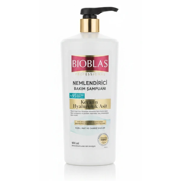 شامپو مرطوبکننده کراتین و هیالورونیک اسید بیوبلاس ۹۰۰ میل - Bioblas Keratin Hyaluronic Acid Shampoo
