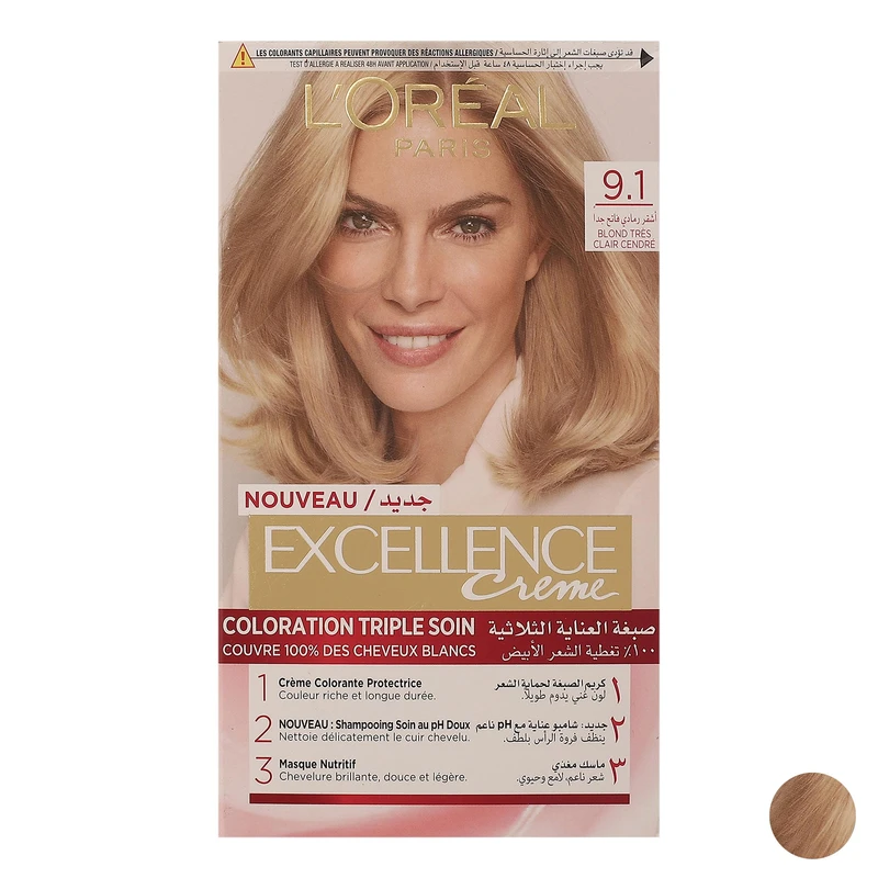 LOREAL Coloration triples soin 9.1