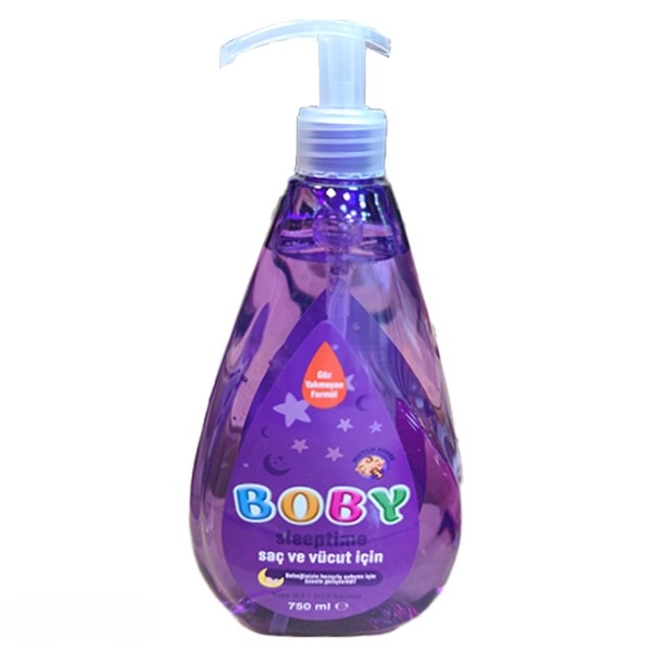 boby sleep time baby shampoo body wash 750ml