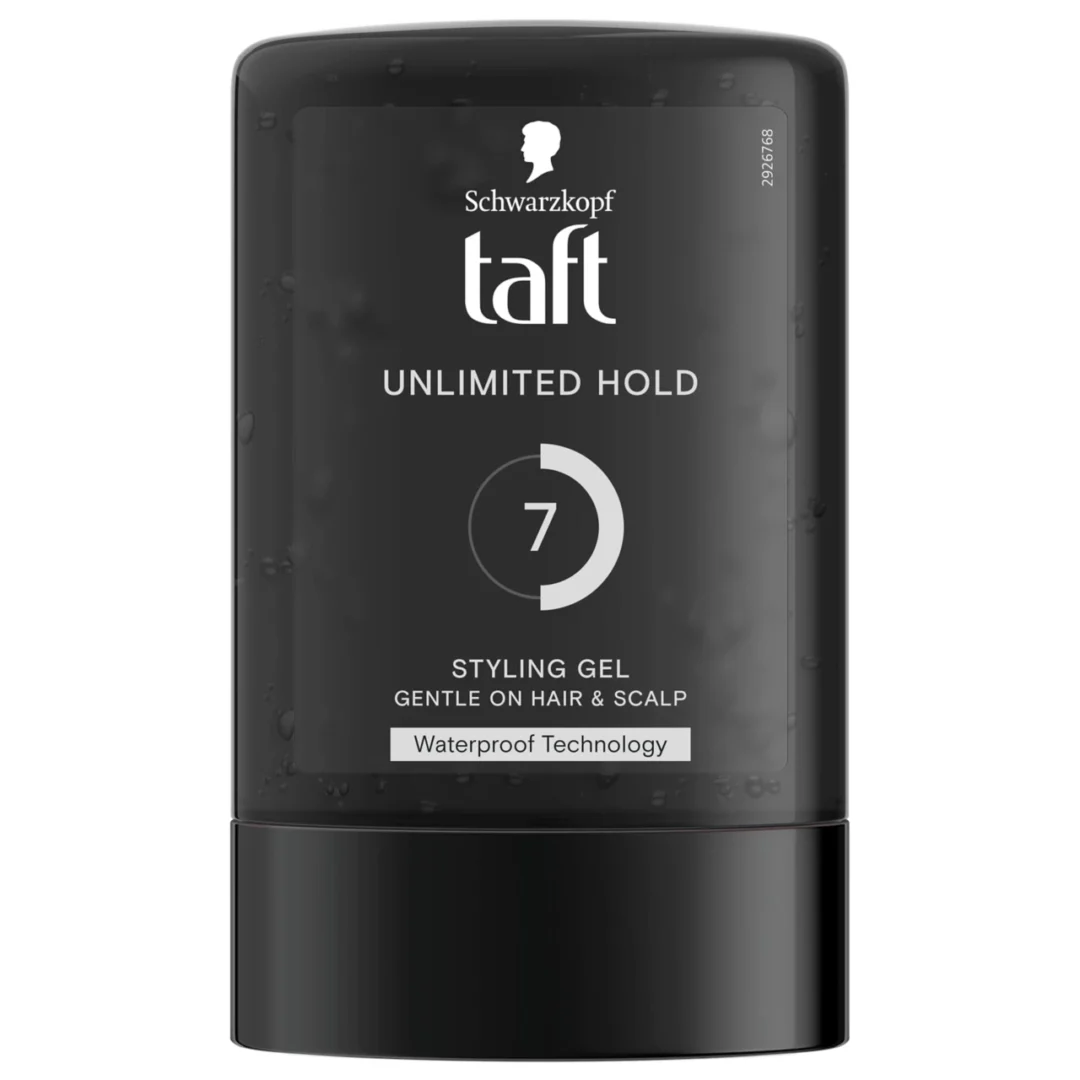 taft styling gel unlimited hold waterproof