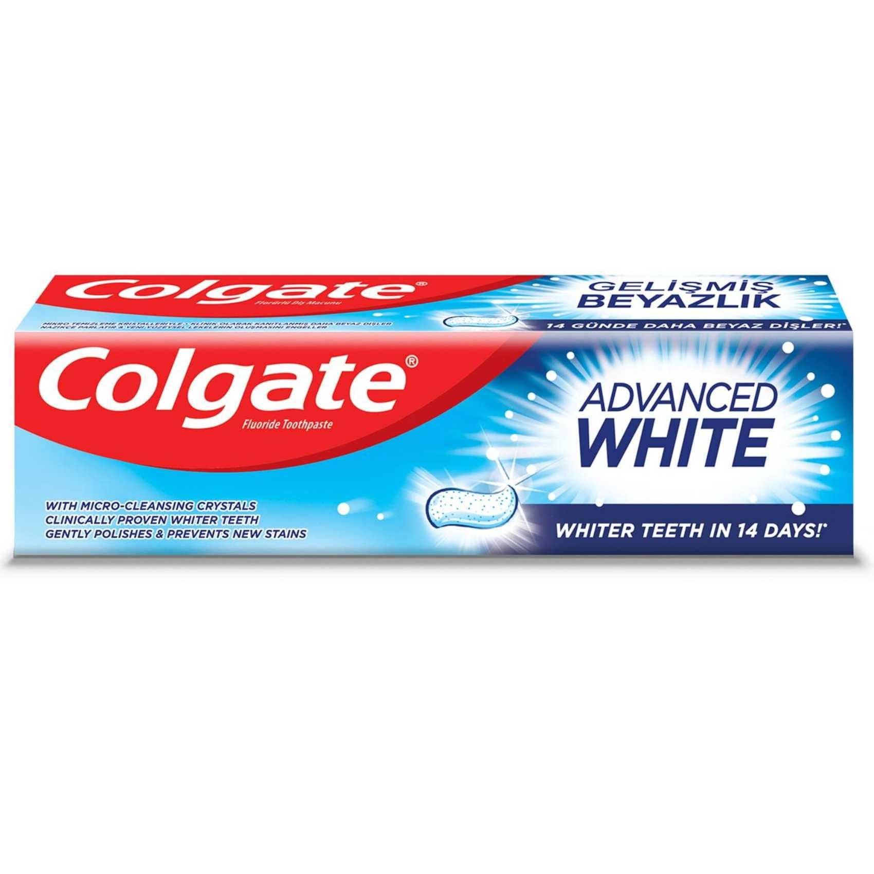 خمیردندان سفیدکننده کلگیت Colgate Advanced White 100 میلی لیتر